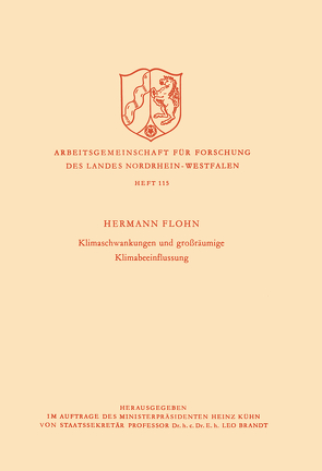 Klimaschwankungen und großräumige Klimabeeinflussung von Flohn,  Hermann