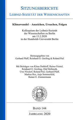 Klimawandel – Anzeichen, Ursachen, Folgen von Greiling,  Reinhord O., Pail,  Roland, Pfaff,  Gerhard