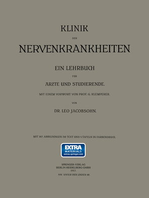 Klinik der Nervenkrankheiten von Jacobsohn,  Leo, Klemperer,  Georg