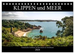 Klippen und Meer. Fantastische Ausblicke auf den Inseln im Ärmelkanal (Tischkalender 2024 DIN A5 quer), CALVENDO Monatskalender von Malms,  Emel