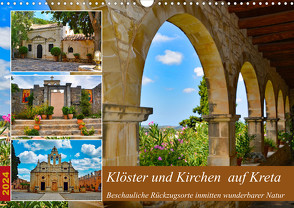 Klöster und Kirchen auf Kreta (Wandkalender 2024 DIN A3 quer), CALVENDO Monatskalender von Kleemann,  Claudia