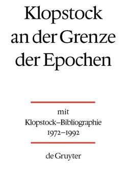 Klopstock an der Grenze der Epochen von Hilliard,  Kevin F., Köhl,  Katrin