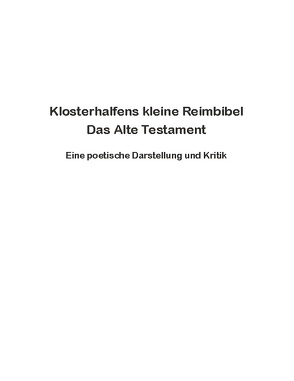 Klosterhalfens kleine Reimbibel von Klosterhalfen,  Wolfgang