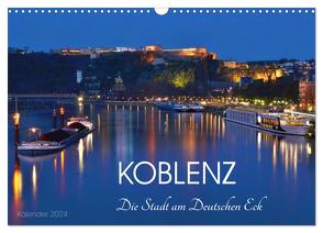 Koblenz Die Stadt am Deutschen Eck (Wandkalender 2024 DIN A3 quer), CALVENDO Monatskalender von Heußlein,  Jutta