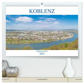 Koblenz Impressionen (hochwertiger Premium Wandkalender 2024 DIN A2 quer), Kunstdruck in Hochglanz von Stock,  pixs:sell@Adobe