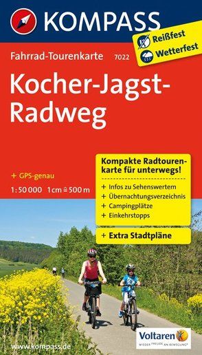 KOMPASS Fahrrad-Tourenkarte Kocher-Jagst-Radweg, 1:50000 von KOMPASS-Karten GmbH