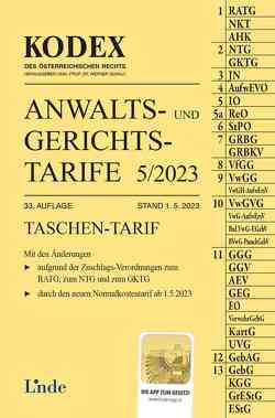 KODEX Anwalts- und Gerichtstarife 5/2023 von Dokalik,  Dietmar, Doralt,  Werner