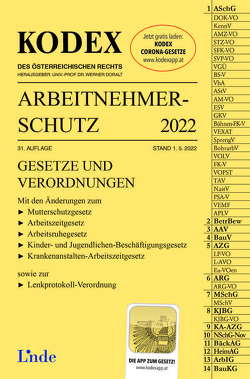 KODEX Arbeitnehmerschutz 2022 von Doralt,  Werner, Marat,  Eva-Maria