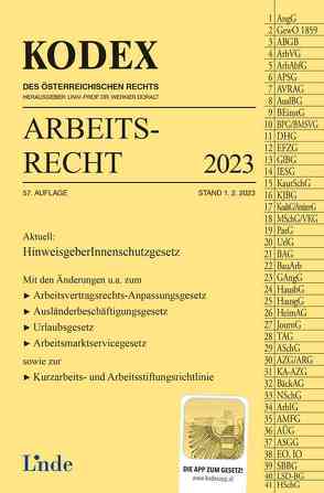 KODEX Arbeitsrecht 2023 von Doralt,  Werner, Ercher-Lederer,  Gerda, Stech,  Edda