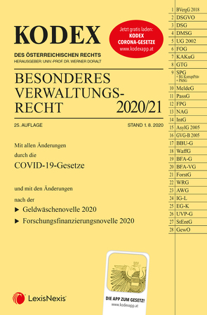 KODEX Besonderes Verwaltungsrecht 2020/21 von Doralt,  Werner, Ennöckl,  Daniel