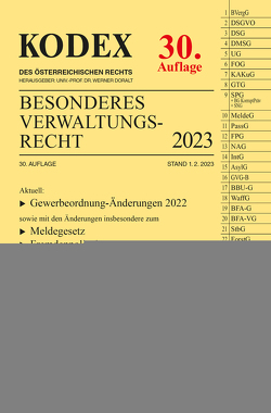 KODEX Besonderes Verwaltungsrecht 2023 – inkl. App von Doralt,  Werner, Ennöckl,  Daniel