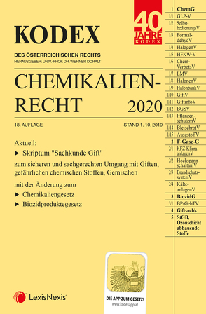 KODEX Chemikalienrecht 2020 von Doralt,  Werner, Weinberger,  Franz