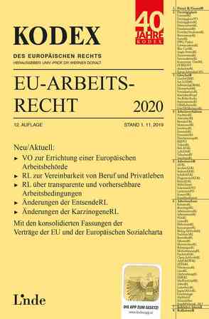 KODEX EU-Arbeitsrecht 2020 von Doralt,  Werner, Dori,  Valerie, Schmid,  Andreas