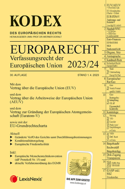 KODEX EU-Verfassungsrecht (Europarecht) 2023/24 – inkl. App von Doralt,  Werner, Moser,  Martin K.