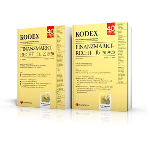 KODEX Finanzmarktrecht Band Ia + Ib 2019/20 von Doralt,  Werner, Egger,  Bernhard