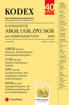 KODEX Justizgesetze 2020 von Doralt,  Werner