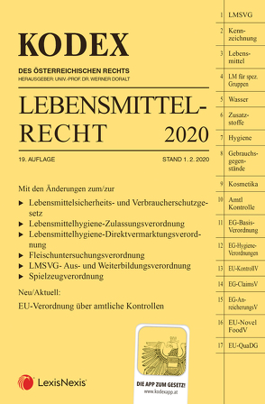 KODEX Lebensmittelrecht 2020 von Doralt,  Werner, Mahmood,  Amire