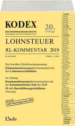 KODEX Lohnsteuer Richtlinien-Kommentar 2019 von Doralt,  Werner, Hofbauer,  Josef