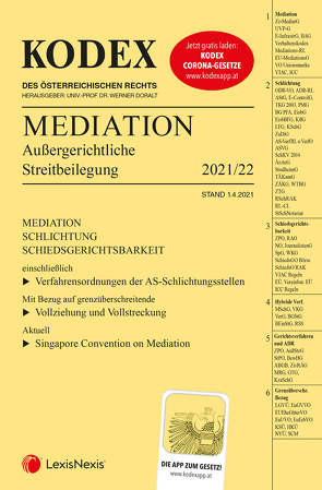 KODEX Mediation von Doralt,  Werner, Ferz,  Sascha