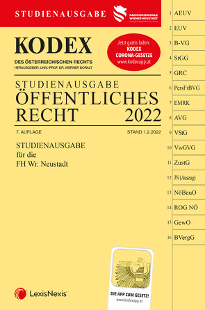 KODEX Öffentliches Recht 2022 – inkl. App von Doralt,  Werner, Preining,  Vanessa