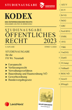 KODEX Öffentliches Recht 2023 – inkl. App von Doralt,  Werner, Preining,  Vanessa