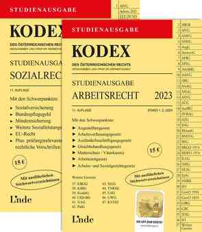 KODEX-Paket Studienausgabe Arbeits- und Sozialrecht 2023 von Doralt,  Werner