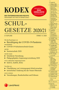 KODEX Schulgesetze 2020/21 von Bitterer,  Andreas, Doralt,  Werner