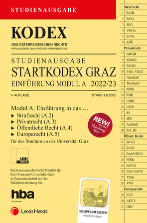 KODEX Startkodex Graz 2022/23 – inkl. App von Doralt,  Werner