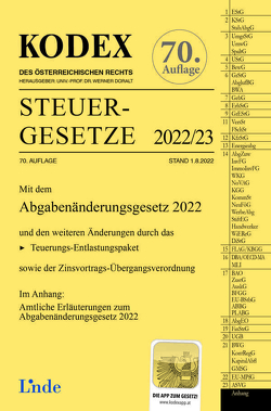 KODEX Steuergesetze 2022/23 von Bodis,  Andrei, Doralt,  Werner