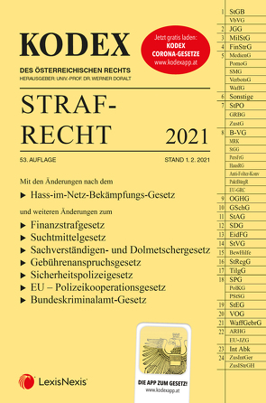 KODEX Strafrecht 2021 – inkl. App von Burianek,  Clemens, Doralt,  Werner