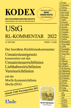 KODEX UStG-Richtlinien-Kommentar 2022 von Doralt,  Werner, Pernegger,  Robert