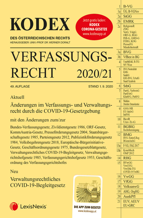 KODEX Verfassungsrecht 2020/21 von Doralt,  Werner, Lanner,  Christoph