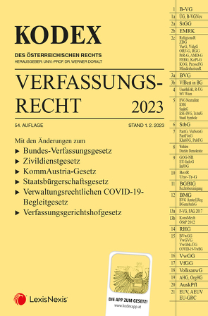 KODEX Verfassungsrecht 2023 – inkl. App von Doralt,  Werner, Lanner,  Christoph