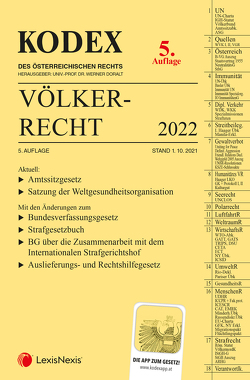 KODEX Völkerrecht 2022 – inkl. App von Beham,  Markus, Doralt,  Werner, Fink,  Melanie, Janik,  Ralph