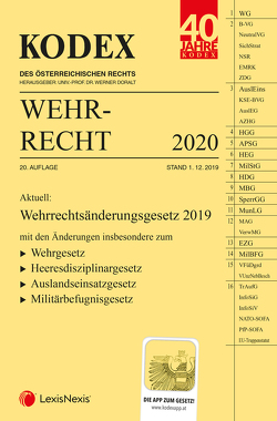 KODEX Wehrrecht 2020 von Doralt,  Werner, Edlinger,  Andreas