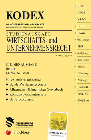 KODEX Wirtschafts- und Unternehmensrecht von Doralt,  Werner, Gamsjäger,  Patrycja