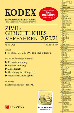 KODEX Zivilgerichtliches Verfahren 2020/21 von Doralt,  Werner, Stumvoll,  Heinrich