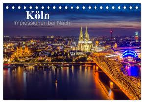 Köln Impressionen bei Nacht (Tischkalender 2024 DIN A5 quer), CALVENDO Monatskalender von Landsmann,  Markus