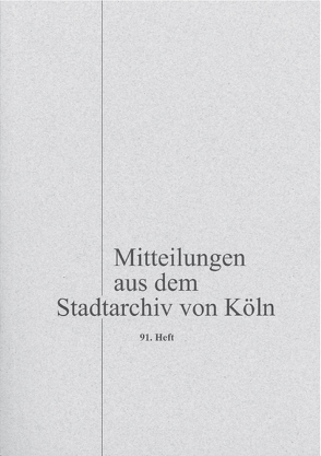 Kölner Geistliche im Mittelalter von Militzer,  Klaus