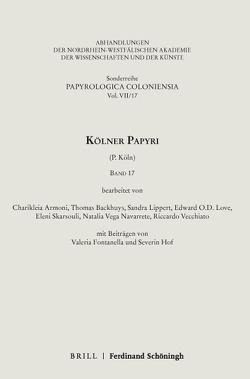 Kölner Papyri von Armoni,  Charikleia, Hammerstaedt,  Jürgen, Skarsouli,  Eleni