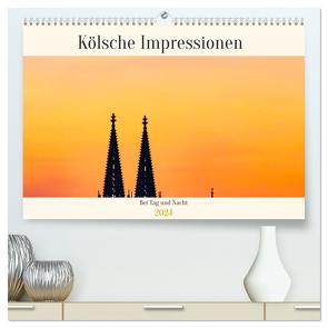 Kölsche Impressionen bei Tag und Nacht (hochwertiger Premium Wandkalender 2024 DIN A2 quer), Kunstdruck in Hochglanz von ellenlichtenheldt,  ellenlichtenheldt