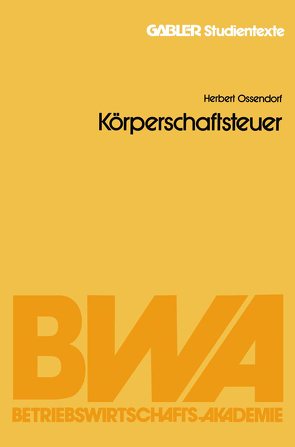 Körperschaftsteuer von Ossendorf,  Herbert