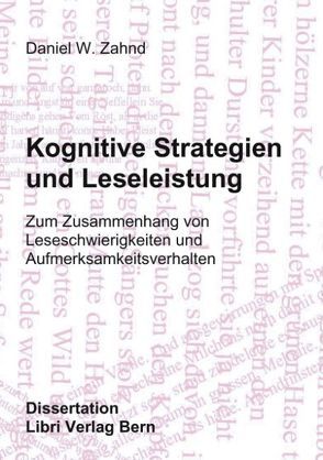 Kognitive Strategien und Leseleistung von Zahnd,  Daniel W