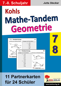 Kohls Mathe-Tandem Geometrie / Klasse 7-8 von Stecker,  Jutta