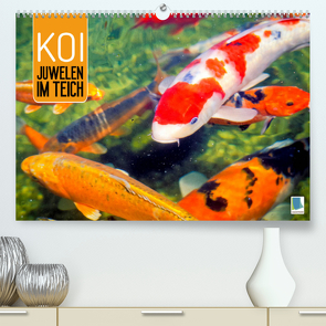 Koi: Juwelen im Teich (Premium, hochwertiger DIN A2 Wandkalender 2023, Kunstdruck in Hochglanz) von CALVENDO