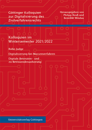 Kolloquien im Wintersemester 2021/2022 von Reuß,  Philipp, Windau,  Benedikt