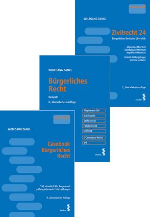 Kombipaket Casebook Bürgerliches Recht, Bürgerliches Recht – Kompakt und Zivilrecht 24 von Zankl,  Wolfgang