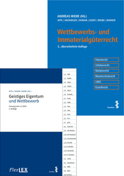 Kombipaket Wettbewerbs- und Immaterialgüterrecht und FlexLex Geistiges Eigentum und Wettbewerb von Appl,  Clemens, Homar,  Philipp, Wiebe,  Andreas