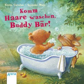 Komm Haare waschen, Buddy Bär von Carolat,  Greta, Mais,  Susanne