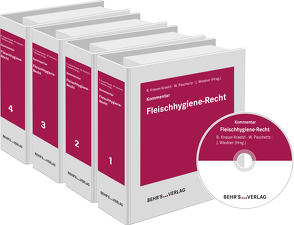 Kommentar Fleischhygiene-Recht von Borgmann-Fuchs,  Dr. Dorothee, Both,  Saskia, Deutz,  Dr. Armin, Falck,  Franz-Christian, Heitzhausen,  Dr. Jessica, Hoppe,  Dr. Michael, Knauer-Kraetzl,  Dr. Barbara, Kulow,  Dr. Wolfgang, Paschertz,  Dr. Karl-Wilhelm, Pudollek,  Dr. Hans-Peter, Schrader,  Julia, Schwind,  Dr. Joachim, Smith,  Dr. Elke, Wiedner,  Dr. Joachim, Windhaus,  Dr. Angela, Wolff-Esslen,  Dr. Astrid